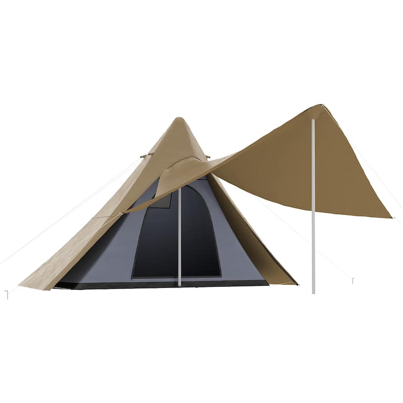 Large Outdoor Camping Tent Quick Setup Waterproof with Porch Area Portable - 15.5" x 15.5" x 8.5"