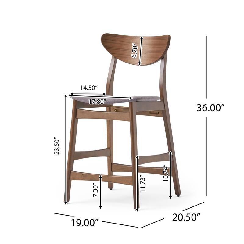 Carson Carrington Lund Wood 24-inch Counter Stool (Set of 2) by Christopher Knight Home