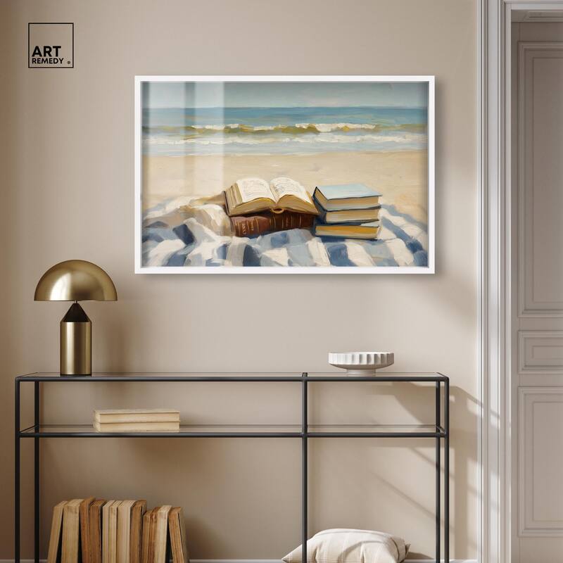 Beach Reading Shadowbox by Art Remedy