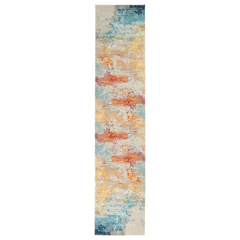 Sasim Power Loomed Abstract Modern Area Rug By HomeRoots