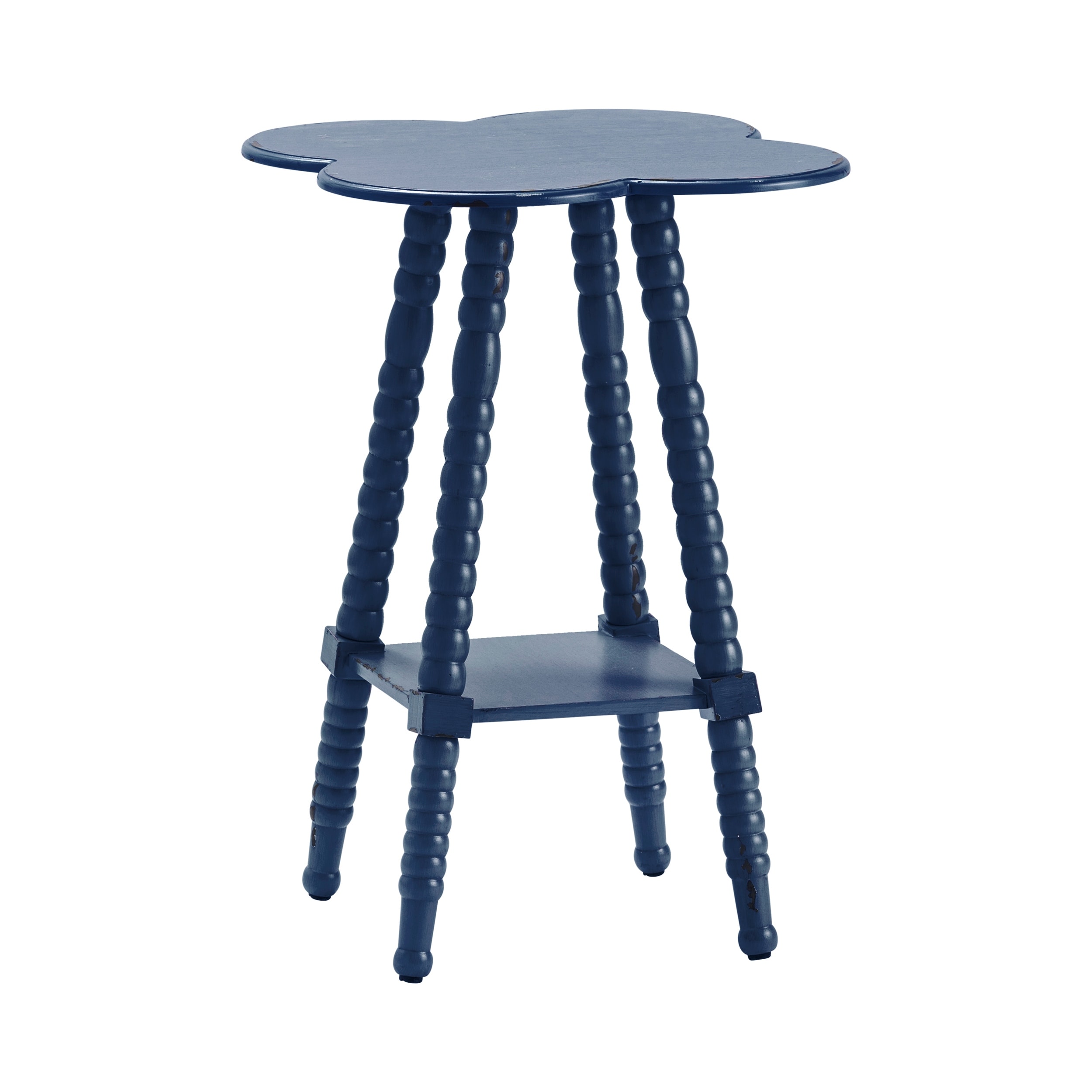 Bar Harbor Indigo Clover Shaped Accent Table