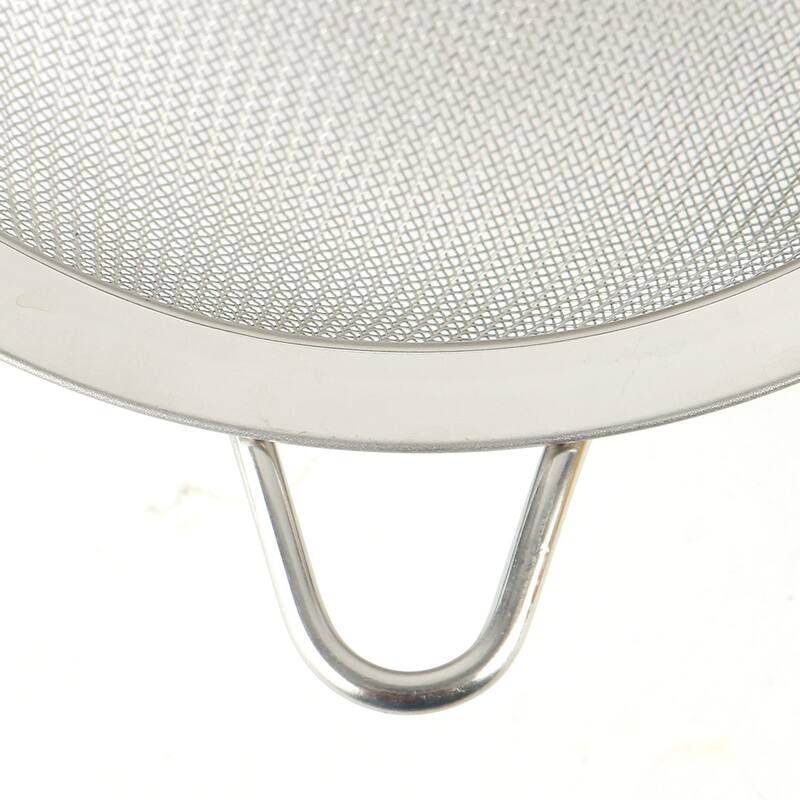 Kitchen Metal Food Noodle Flour Mesh Strainer Colander Sieve Sifter - Silver Tone