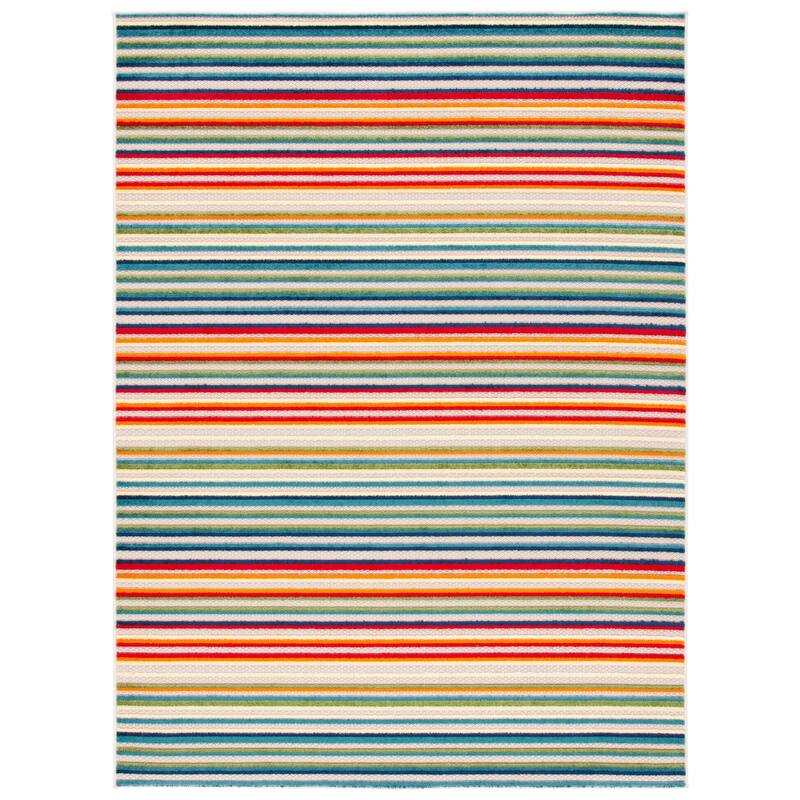 SAFAVIEH Cabana Gafia Indoor/ Outdoor Waterproof Patio Stripe Rug
