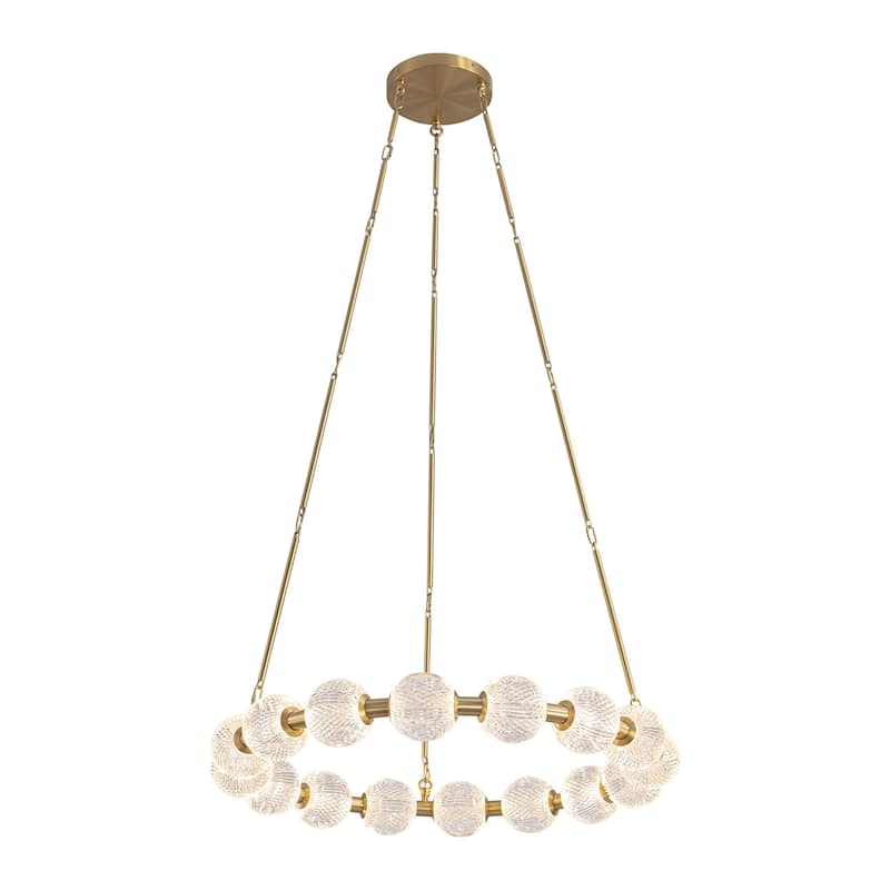 Alora Lighting CH321032-UNV-010 Marni 33" Wide LED Ring Chandelier - Natural Brass