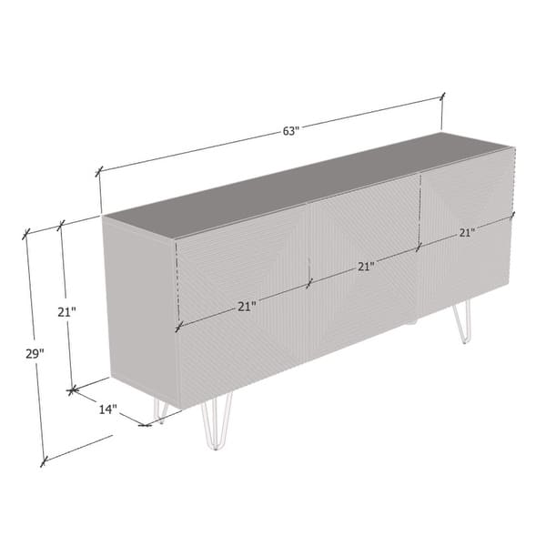 Giza 3D 63" Sideboard
