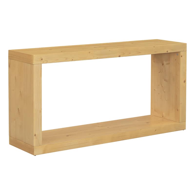 59.6" MDF Modern Square Frame Entryway Table With Storage Shelf (220lb Capacity)