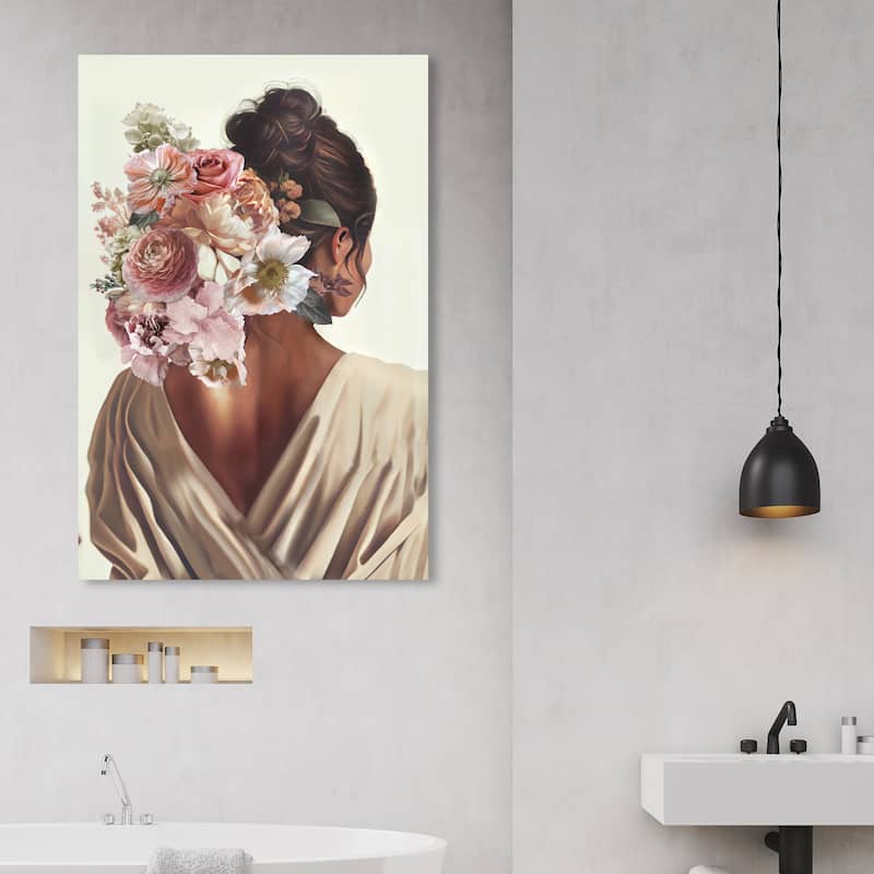 Wynwood Studio Fashion and Glam Alessa White and Cream White Traditional Wall Art Canvas Print - 45 x 30