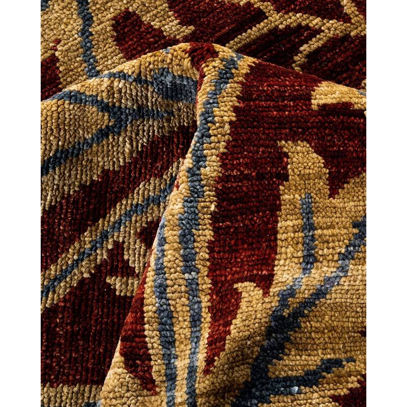 Ganga One-of-a-Kind Handmade Area Rug, Red - 8' 3" x 10' 1"