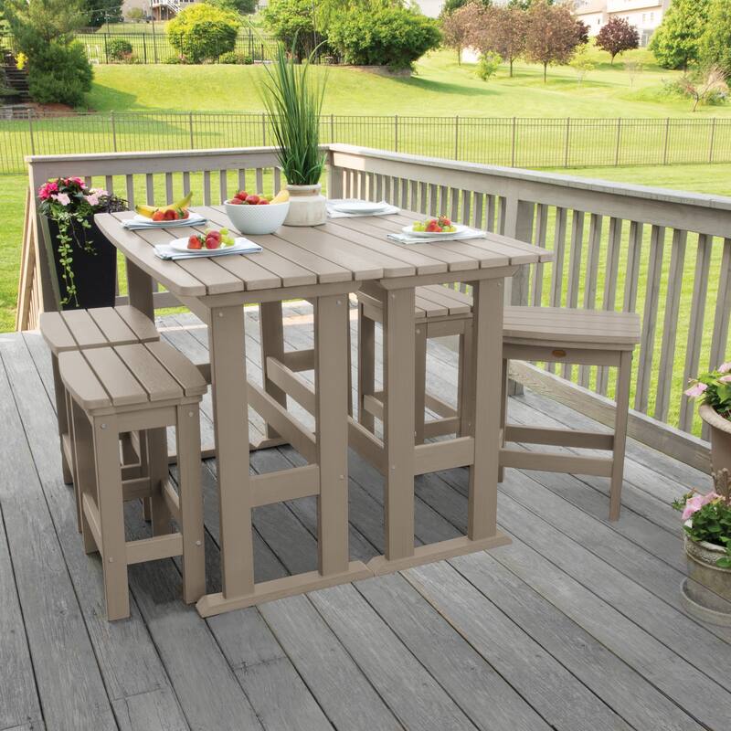 Lehigh 6-Piece Outdoor Balcony Set - Counter-height