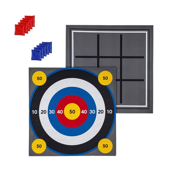 slide 2 of 5, 3 in. A Row/Target Toss Outdoor Reversible Game Set with Storage Bag - 48" x 48"