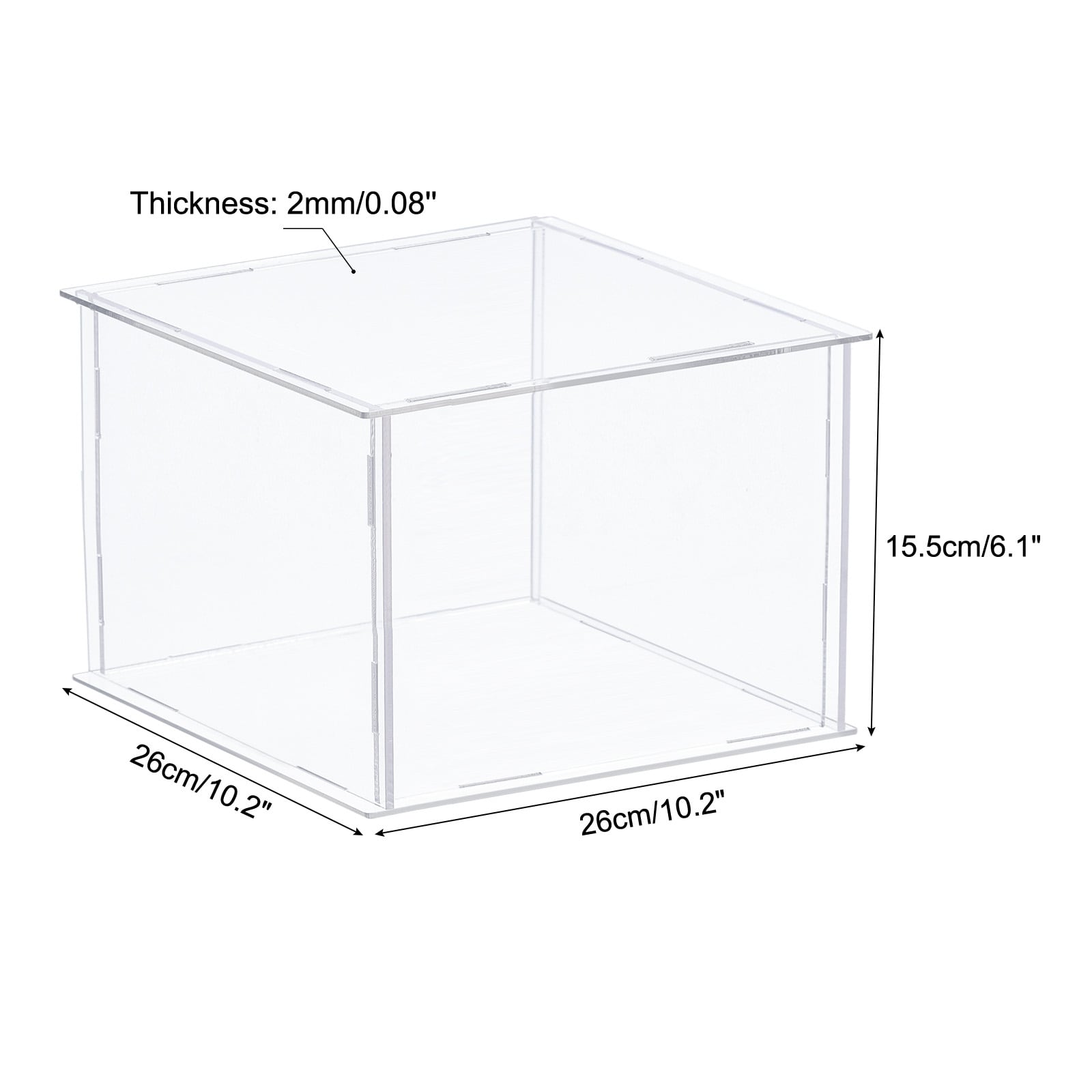 Acrylic Storage Box Square Cube Display Case with Lid, Container Box -  Clear - On Sale - Bed Bath & Beyond - 36290745