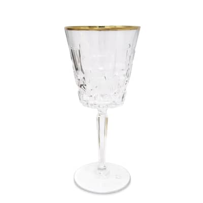 Water Glasses with Block Design, Set of 6