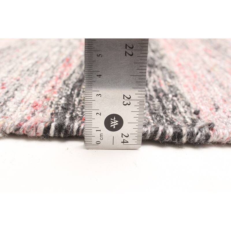 ECARPETGALLERY Flat-Weave Ankara FW Grey Wool Kilim - 5'4 x 7'10