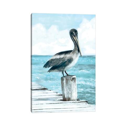 iCanvas "Coastal Pelican" by Thomas Little Canvas Print