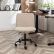 preview thumbnail 15 of 31, Armless Swivel Office Chair with Metal Base, 360 Swivel Ergonomic Computer Chair, Adjustable Height Fabric Task Chair - N/A