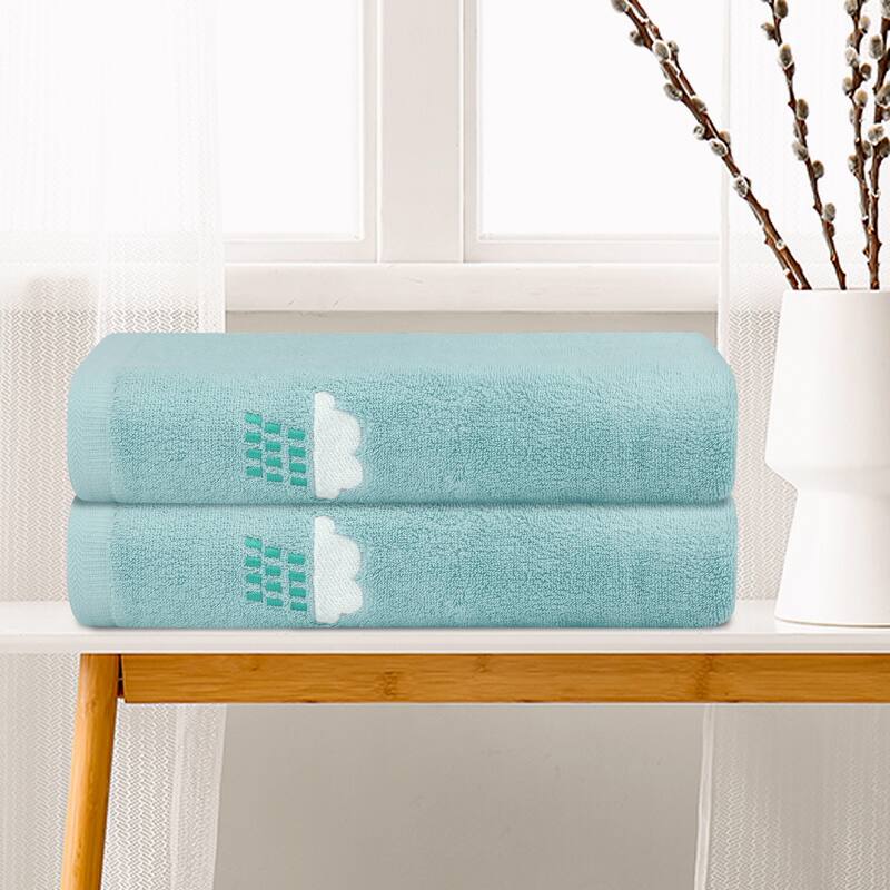 Absorbent 2 Pack Bath Towels Set, Quick Dry and Low Linting Towels for Bathroom, Gym, Pool 28" x 56"