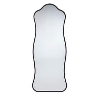 Alden Decor Ripple Wavy Iron Floor Mirror