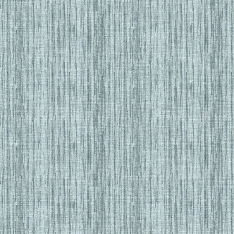 Galerie Wallcoverings Spring Blossom Plain Linen Effect Non-woven Matte Wallpaper Roll - 33 feet x 21 inches - Blue