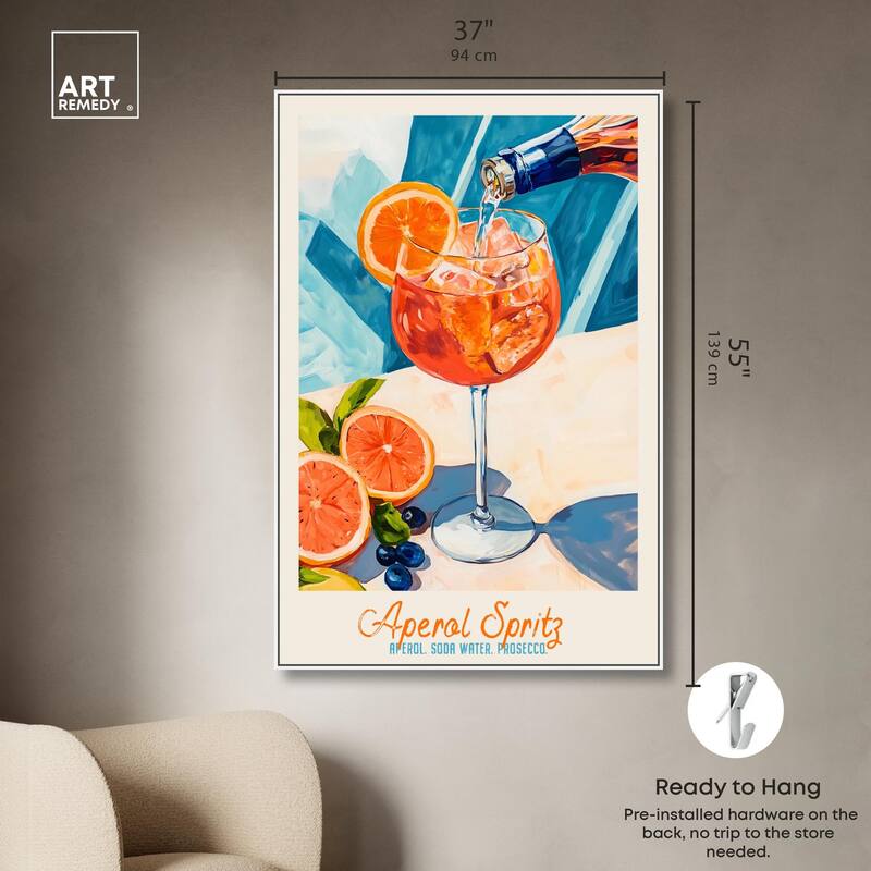 Aperol Spritz Recipe Poster Canvas by Art Remedy