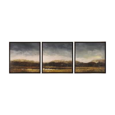 Rainy Landscape (Set of 3) (30 x 30) Framed Canvas Art Print