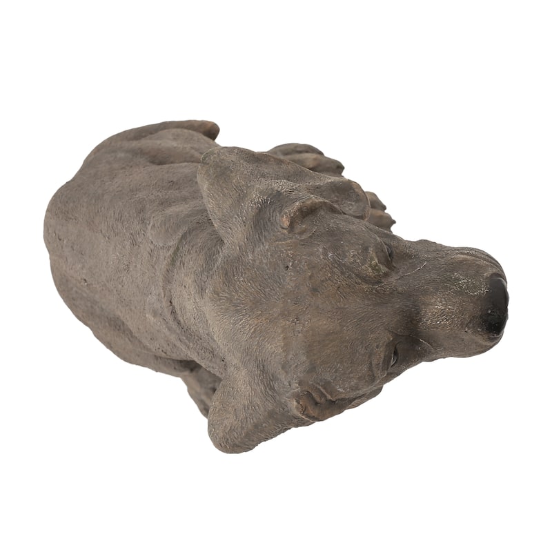 Delphos Outdoor Cast Stone Outdoor Dog Garden Statue by Christopher Knight Home
