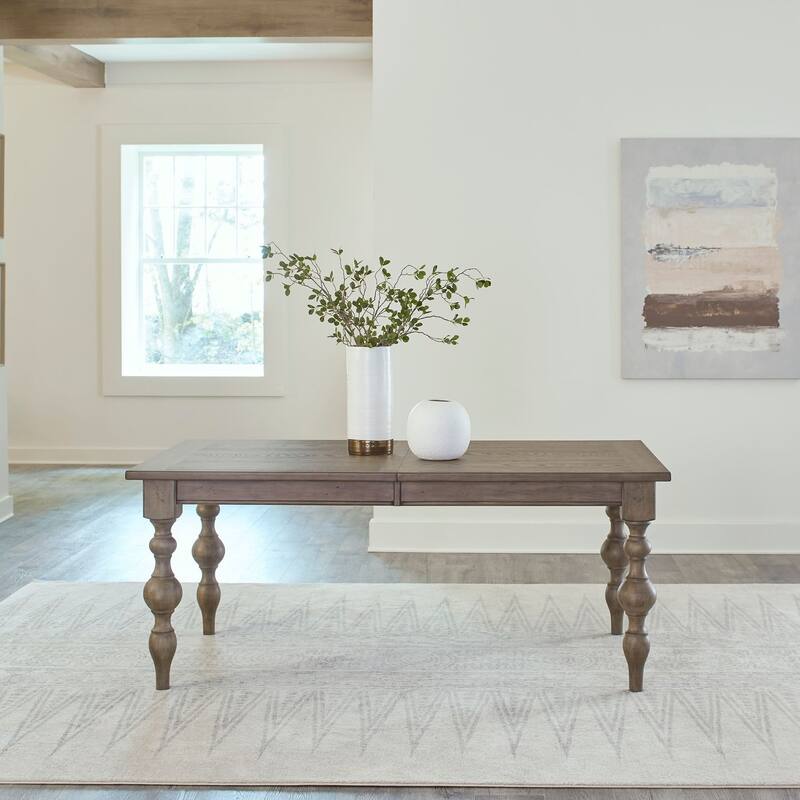 Americana Farmhouse Dusty Taupe Rectangular Leg Table