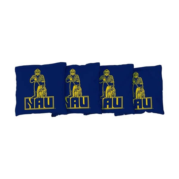 slide 2 of 3, College Vault Northern Arizona University Lumberjacks Blue Cornhole Bags All-Weather Resin Filled