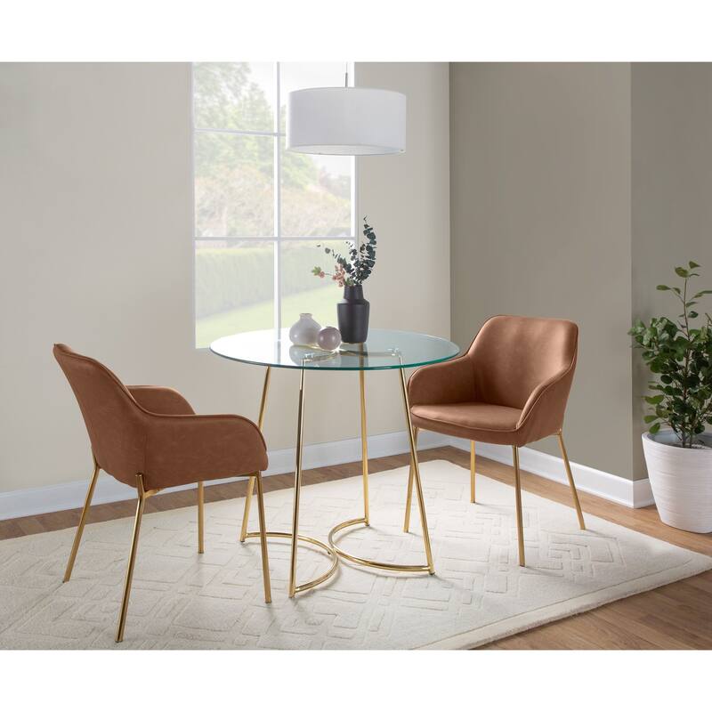 Silver Orchid Galotti Gold Upholstered Dining Chair (Set of 2)