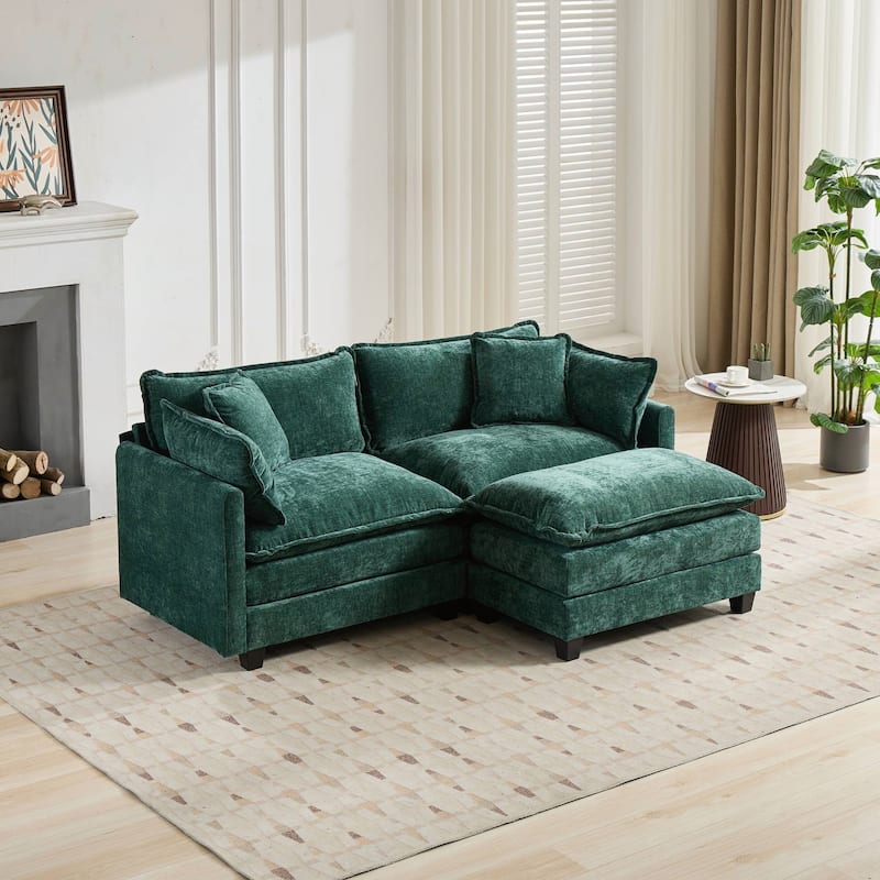 Modern Sectional Cloud Sofa Ottoman for Living Room and Bedroom