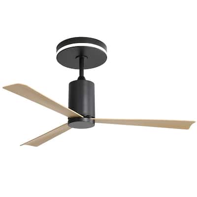 48/52 in. Modern Ceiling Fans with LED Light,Quiet/Reversible DC Motor, Flush Mount or Downrod, in White/Silver/Black