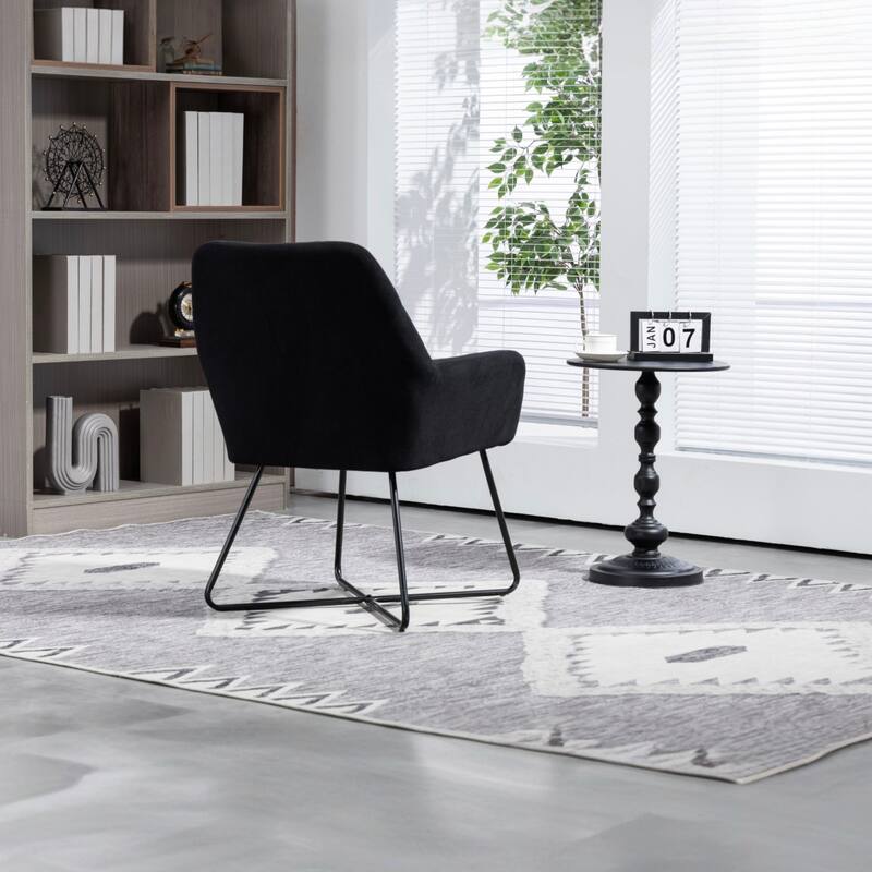 Upholstered Office/Home Chair with Metal Legs