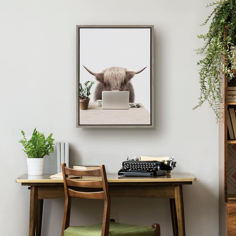 Kate and Laurel Sylvie Harry Frame Canvas by The Creative Bunch Studio
