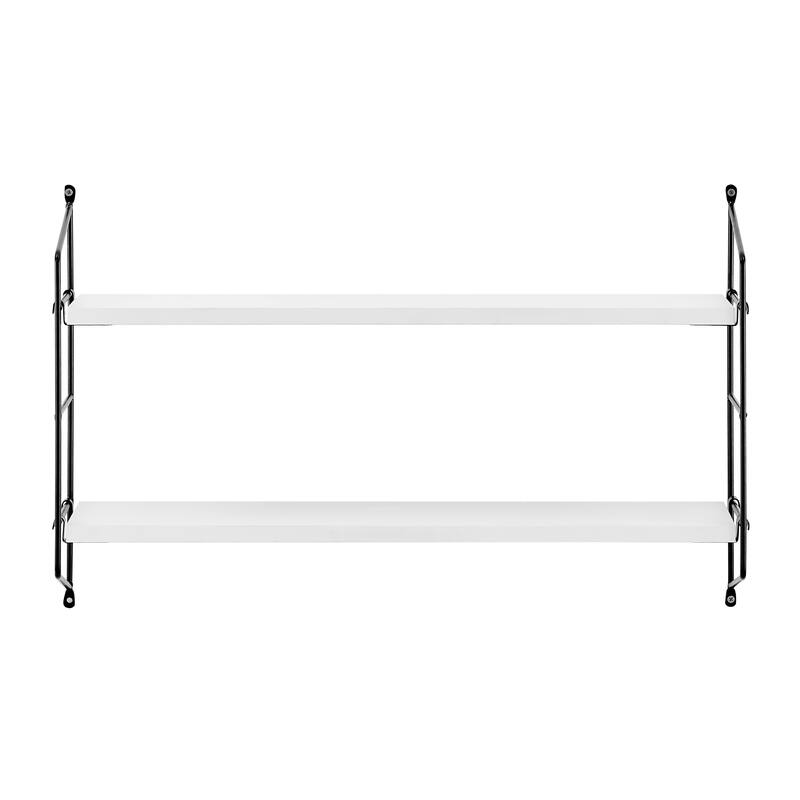Danya B. Severini Floating Bracket Farmhouse Two-Tier Wall Shelf