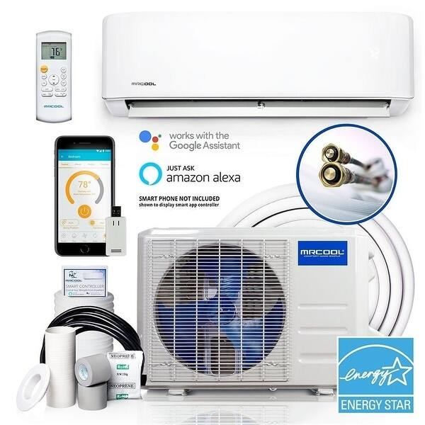 DIY® 3rd Gen 12,000 BTU 22 SEER Energy Star Ductless Mini-Split AC and Heat  Pump with 25ft Install Kit 115V - White - Bed Bath u0026 Beyond - 31483292