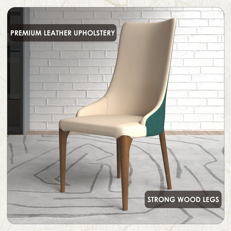 Elm Modern High-back Leather or Velvet Upholstered Accent Dining Chair with Solid Ash Wood Legs for Living Room or Office
