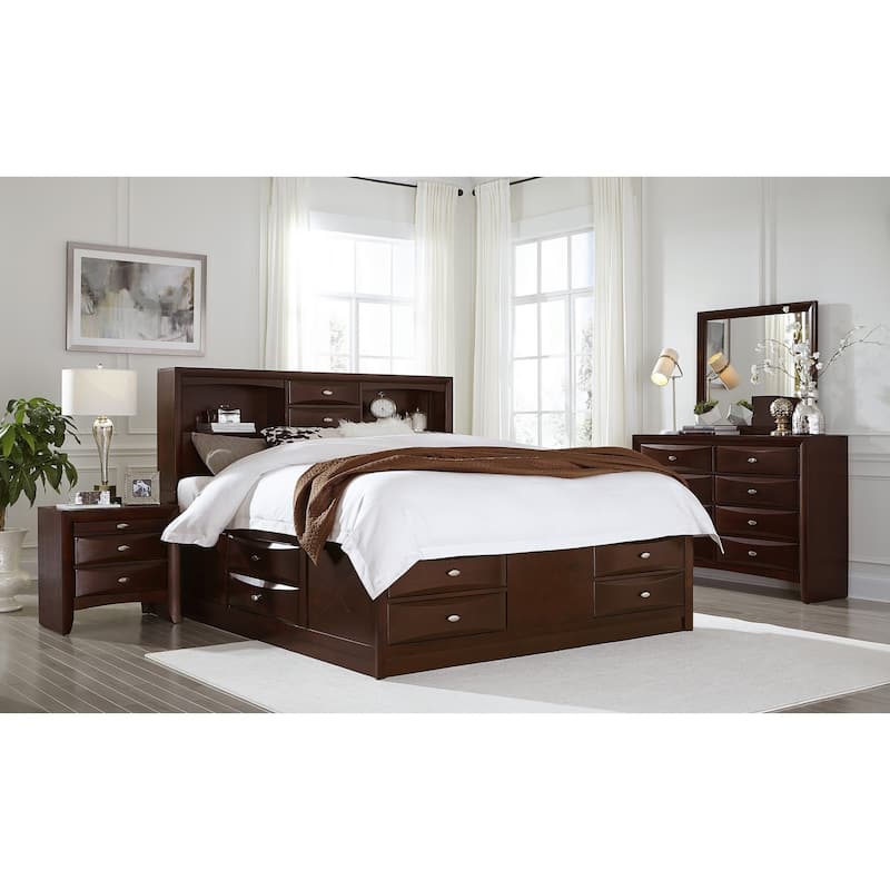Nightstand with 2 Chambered Drawer