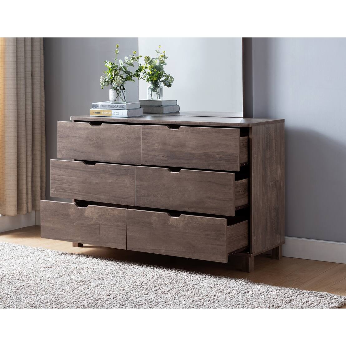 6 Drawers Dresser with Preassembled Metal Glides Bed Bath & Beyond