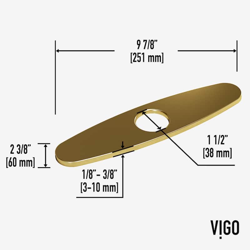 VIGO 10" L Kitchen Deck Plate