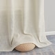 preview thumbnail 36 of 94, HLC.me Abbey Faux Linen Textured Semi Sheer Privacy Light Filtering Transparent Window Grommet Curtain Panels, Pair