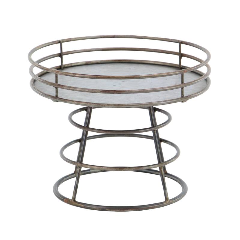 Gray Metal Cake Stand