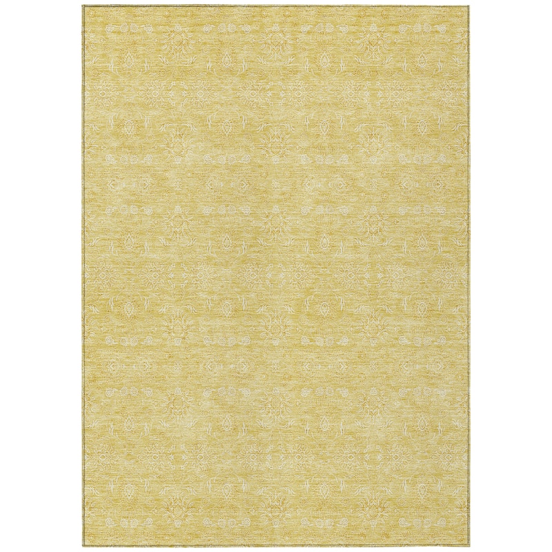 Machine Washable Indoor/ Outdoor Chantille Traditional Floral Rug