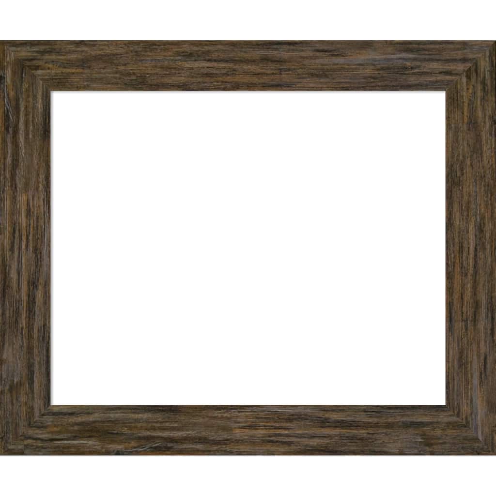 Amanti Art Fencepost Brown Framed Dry Erase Magnetic Board