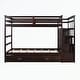 preview thumbnail 13 of 51, Hardwood Twin Over Twin Bunk Bed with Trundle and Staircase