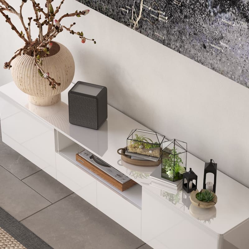 HighGloss LED TV Stand TV Entertainment Center TV Console Media Gaming