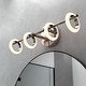preview thumbnail 15 of 17, Glow's Avenue 4-Light Dimmable Loop Ring Bathroom Vanity Light - N/A