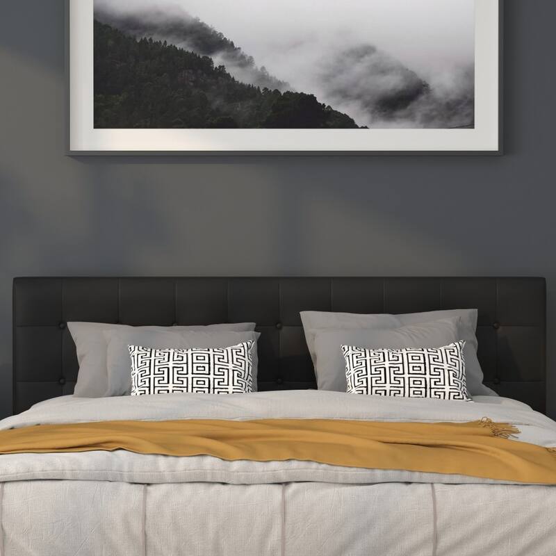 Button Tufted Upholstered Headboard