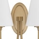 preview thumbnail 6 of 7, Juno 2 Light Vibrant Gold Wall Mount - 15"W x 13"H x 8.5"D