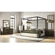 preview thumbnail 2 of 7, Modrest Manhattan Contemporary Canopy Brown Oak Bed