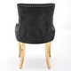preview thumbnail 10 of 75, GDFStudio - Modern Dining Chair Set with Curved Gold-Plated Legs & Rivet Trim (Set of 2)
