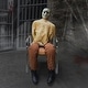 preview thumbnail 4 of 11, Haunted Hill Farm Twitch the Thrashing Prisoner by Tekky, Sitting Premium Halloween Animatronic, Plug-In or Battery